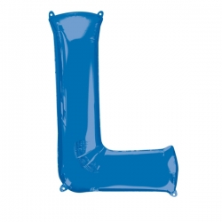 Balon foliowy litera L Niebieski 81 cm